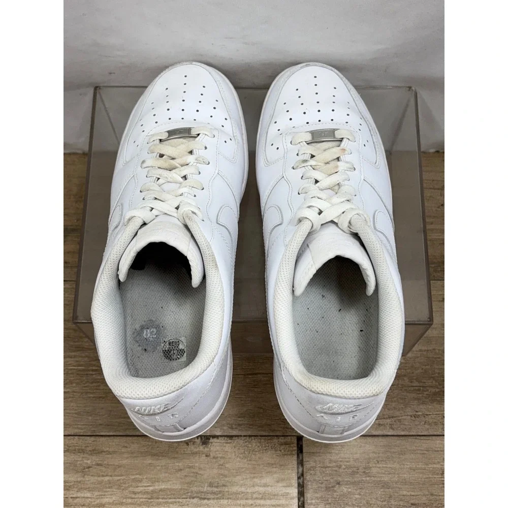 Nike Air Force 1 Low White Leather Sneakers Men's Size 12 CW2288 111